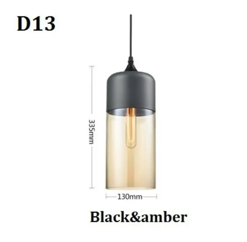 Afralia™ Black Glass Pendant Light Fixture for Modern Indoor Decor & Dining Room