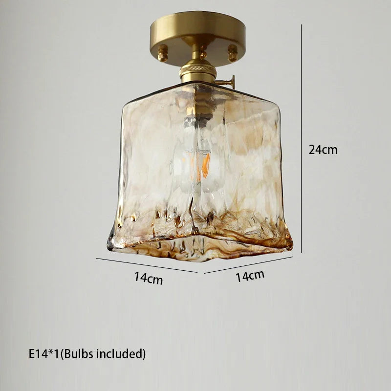 Afralia™ Glass Ceiling Chandeliers for Staircase - Post-modern Designer Home Decor Light