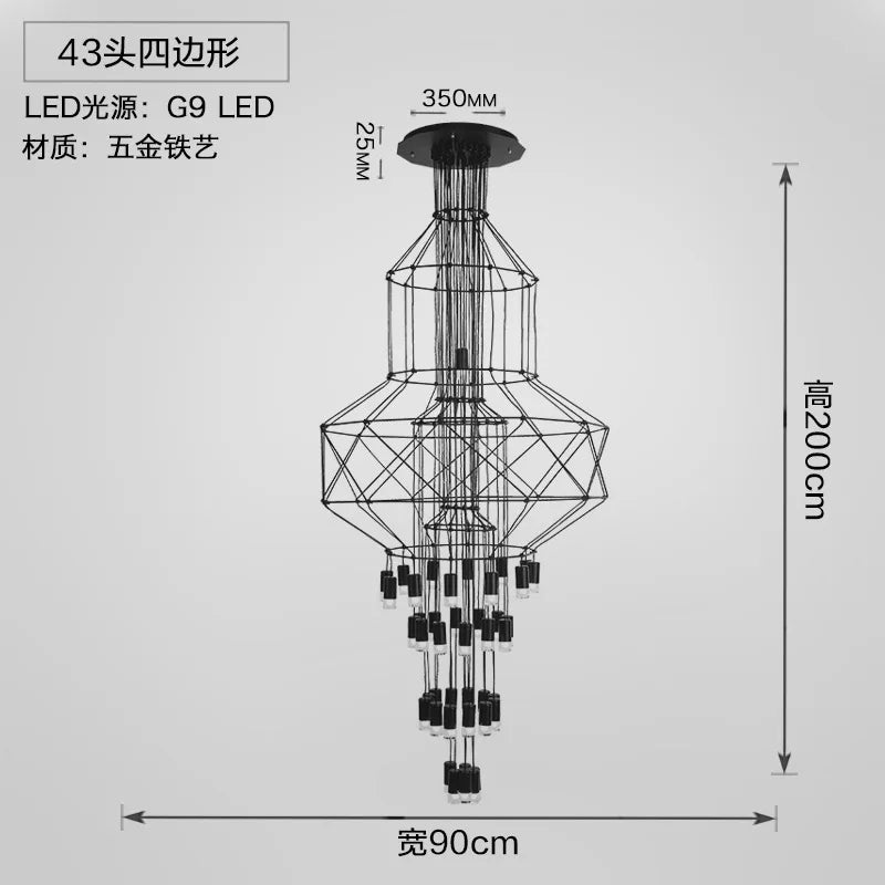 Afralia™ Designer Nordic Ceiling Chandelier for Home Decor and Living Room Lighting