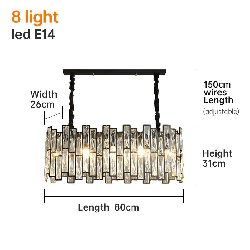Afralia™ Small Black Crystal Chandelier: ModernLight Luxury for Home Indoor Lighting