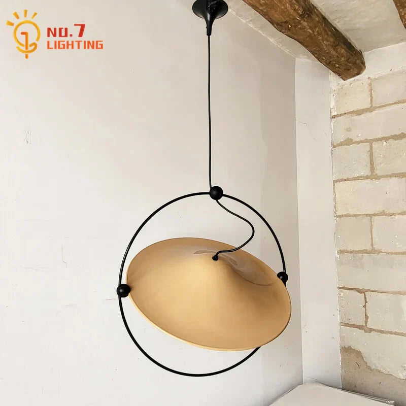 Afralia™ Medieval Pendant Lights LED Iron Art Glass Hanging Lamp for Living Room