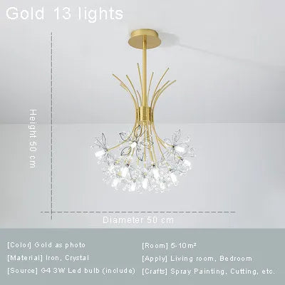 Afralia™ Modern Crystal Ceiling Chandelier for Living Room Bedroom Kitchen Decor