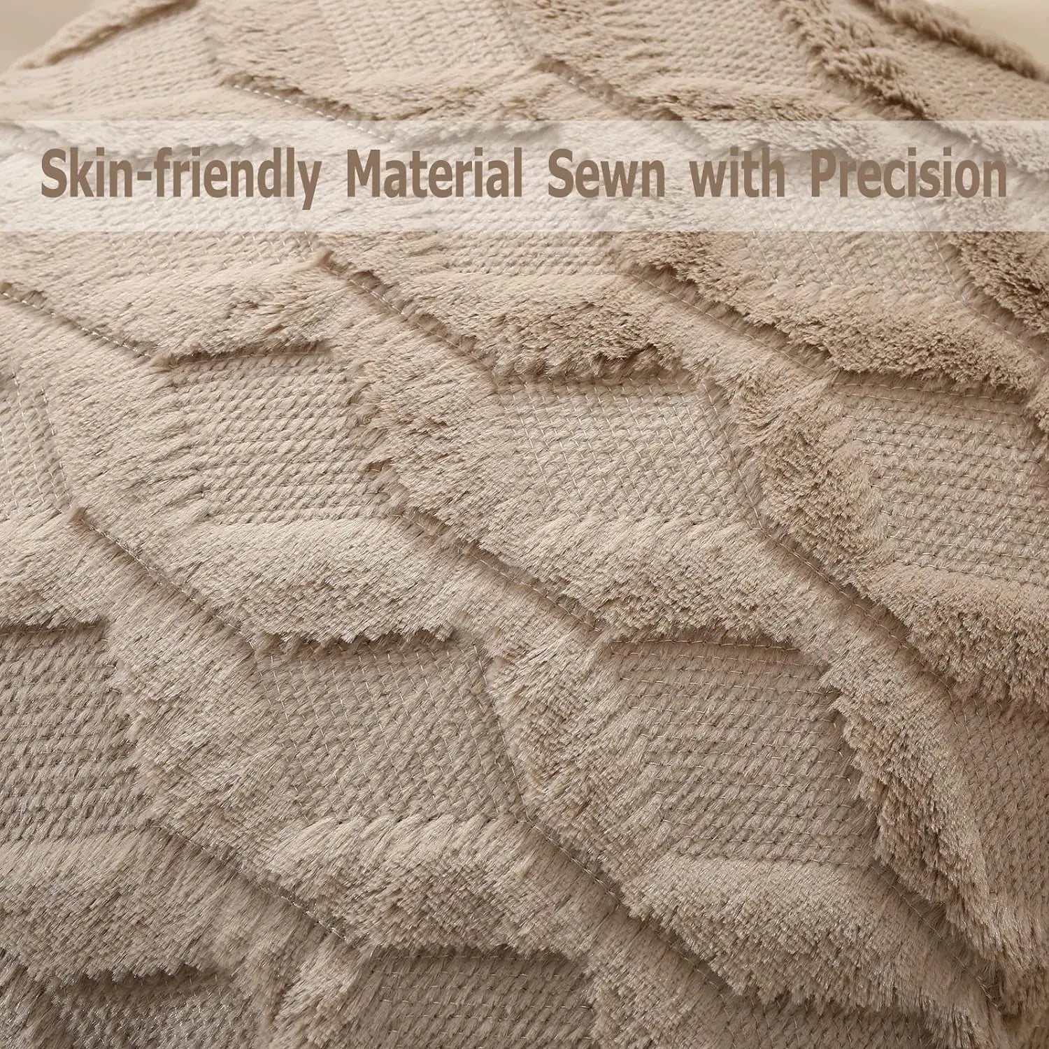Afralia™ Solid Beige Throw Pillow Cover 45x45cm for Sofa and Bedroom