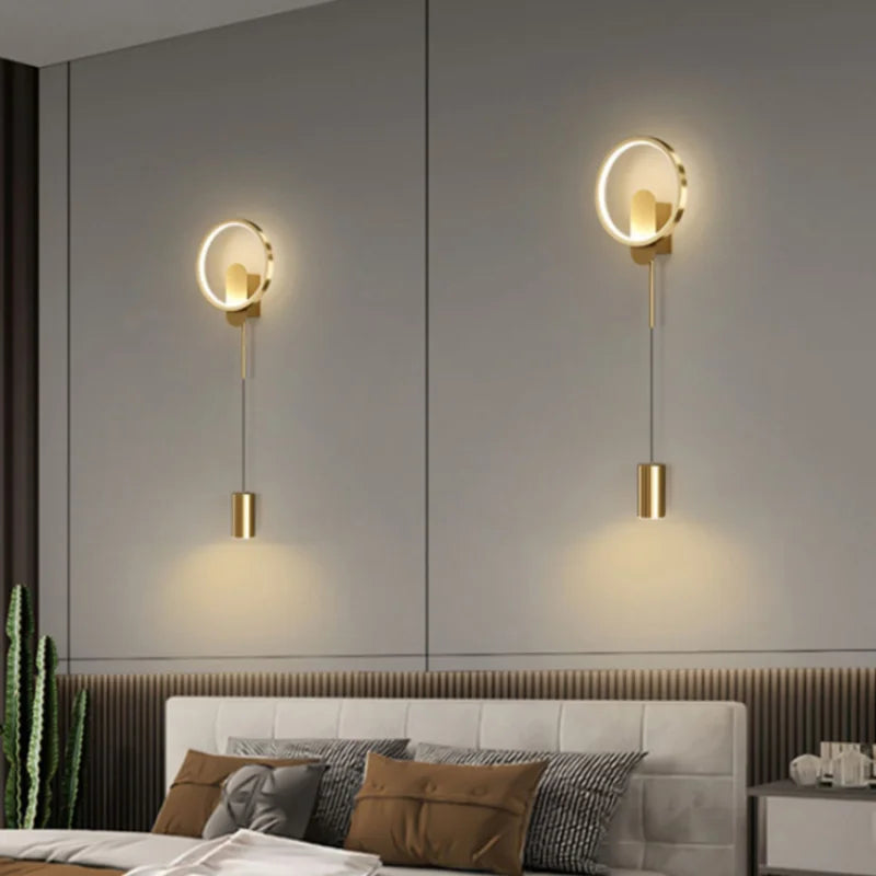 Afralia™ Metal Wall Lamp: Elegant Indoor LED Light Fixture for Home Decor, Living Room, Bedroom