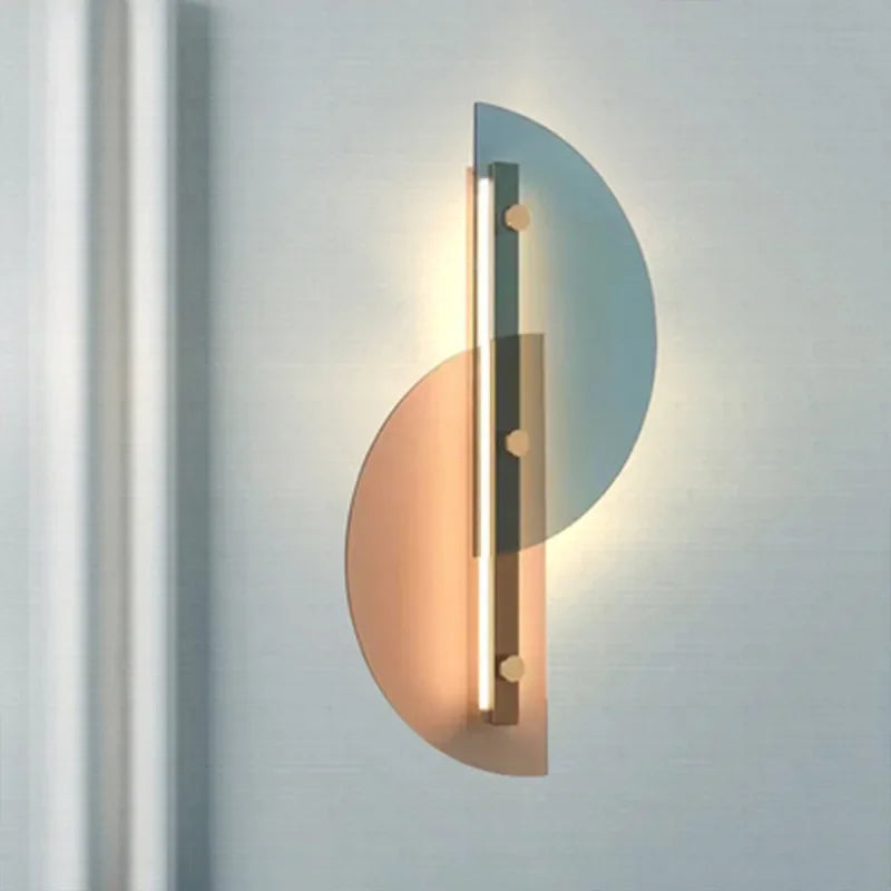 Afralia™ Multicolor Nordic Art Wall Sconce Light for Parlor, Bedroom, Cafe - Minimalist Design