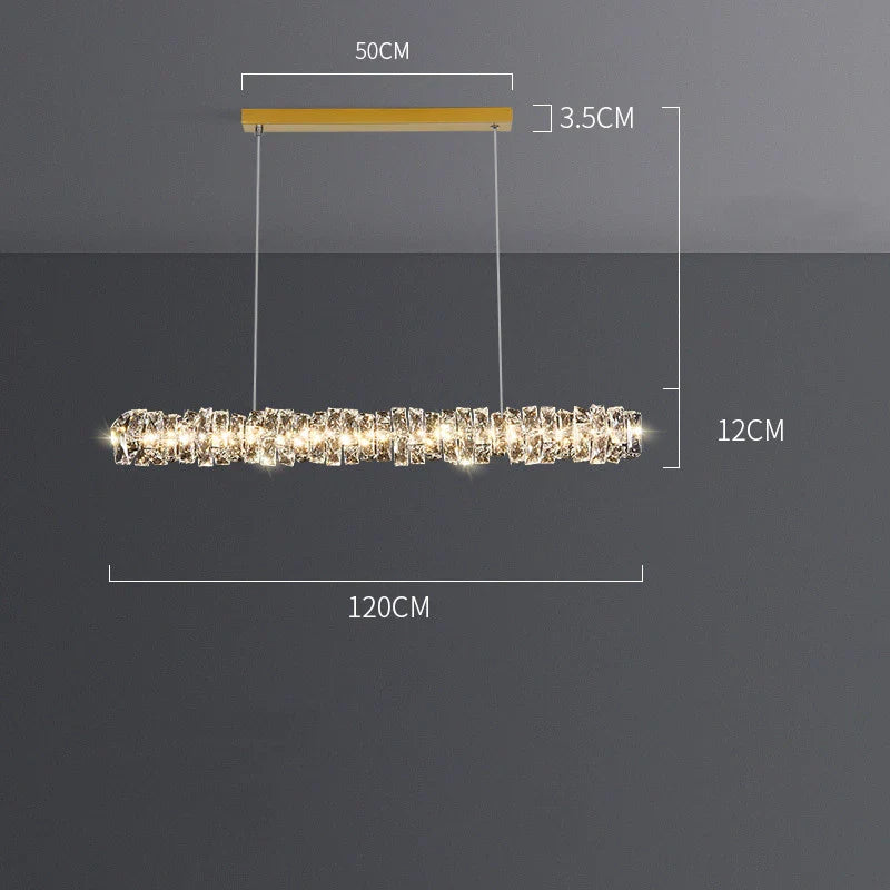 Afralia™ Nordic Crystal Pendant Chandelier for Kitchen Dining Room Home Decor Lighting