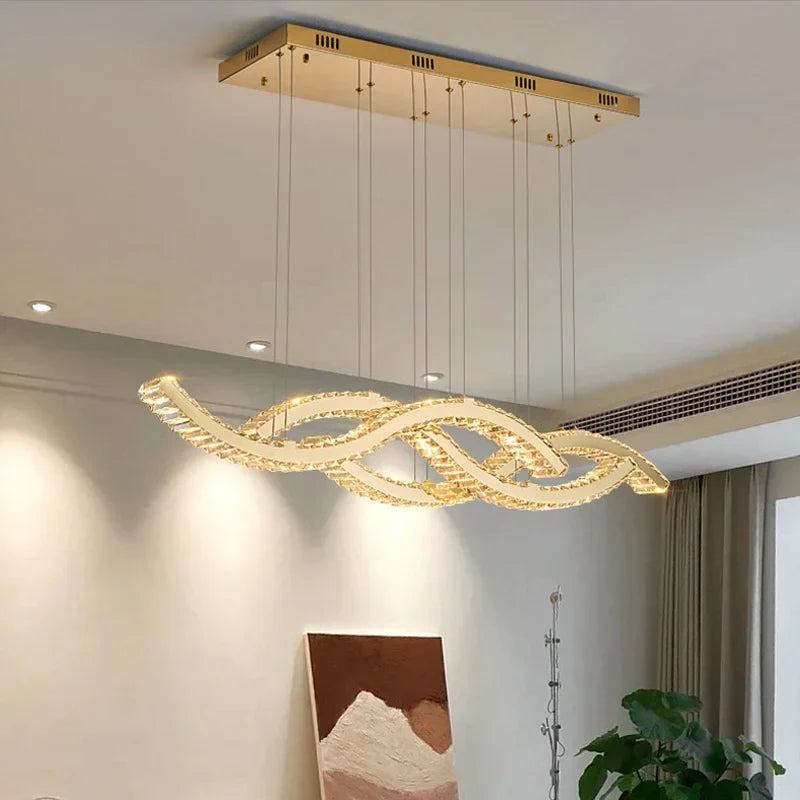 Afralia™ Elegant Crystal Chandeliers: Modern Lighting for Living & Dining Rooms, Bars.