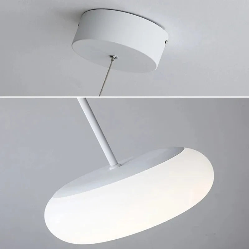 Afralia™ Itka Pendant Lamp - Minimalist White Lamp Shade for Dining Table, Bedroom, Kitchen