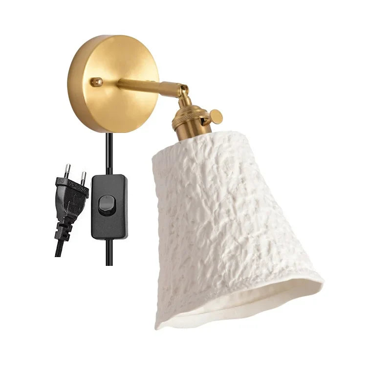 Elk Ceramic LED Wall Sconce, Afralia™ Nordic Copper Pull Chain Mirror Light