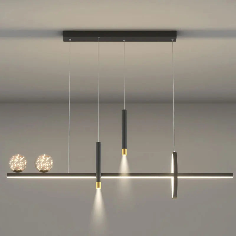 Afralia™ Black Gold Pendant Lamp | Modern Indoor Light for Dining Room & Kitchen