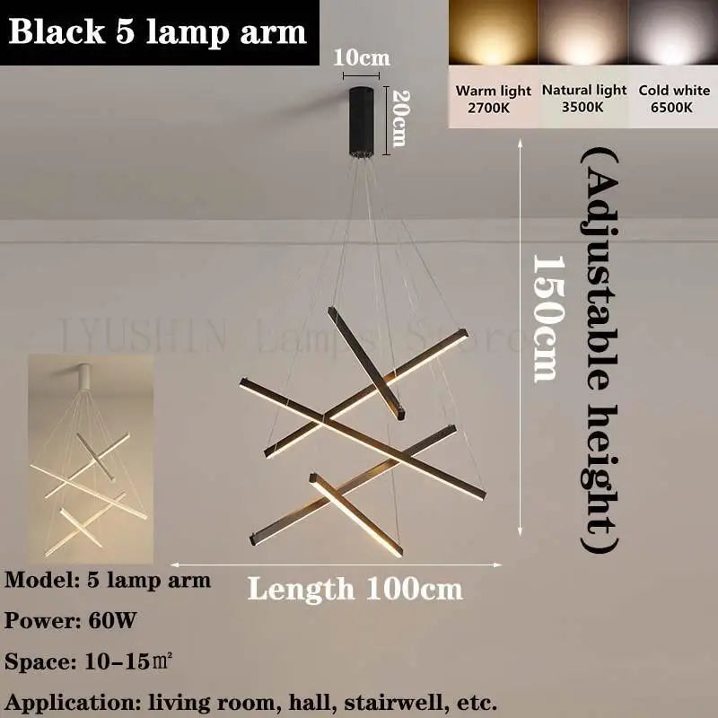 Afralia™ LED Chandelier for Modern Duplex Interior, Loft Decor, Living & Dining Room Lighting