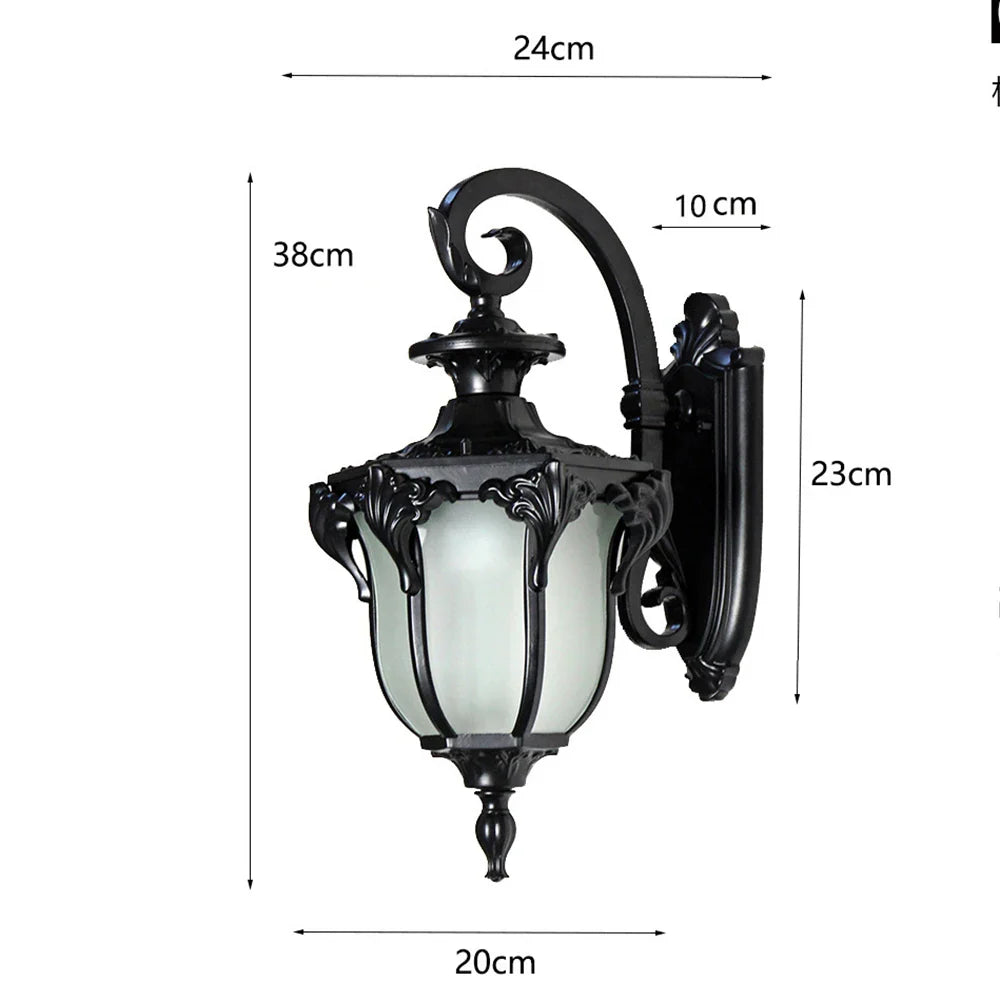 Afralia™ Retro Wall Lamp - LED Villa Outdoor Balcony Waterproof Corridor Light