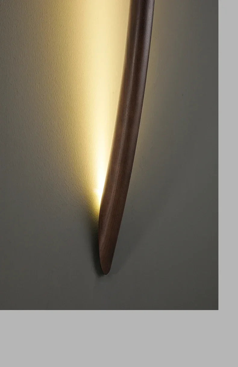Afralia™ Minimalist Solid Wood Wall Lamp for Living Room Bedroom Lighting