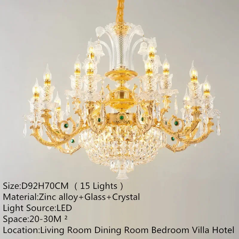 Afralia™ Crystal Pendent Chandelier for Luxury Living Spaces