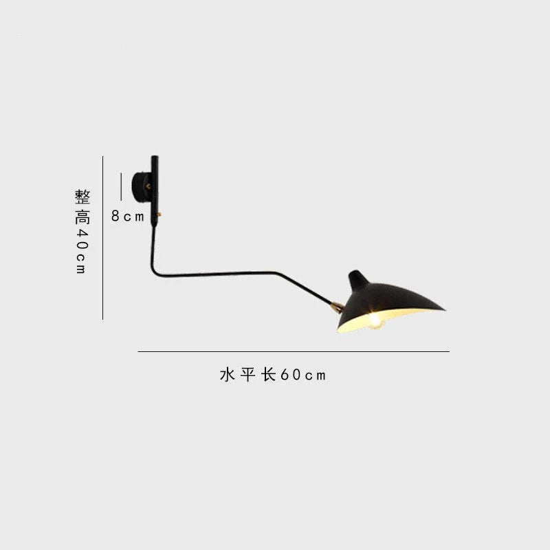 Afralia™ Black Serge Mouille Wall Lamp: Nordic Design, Creative Living Room Decor