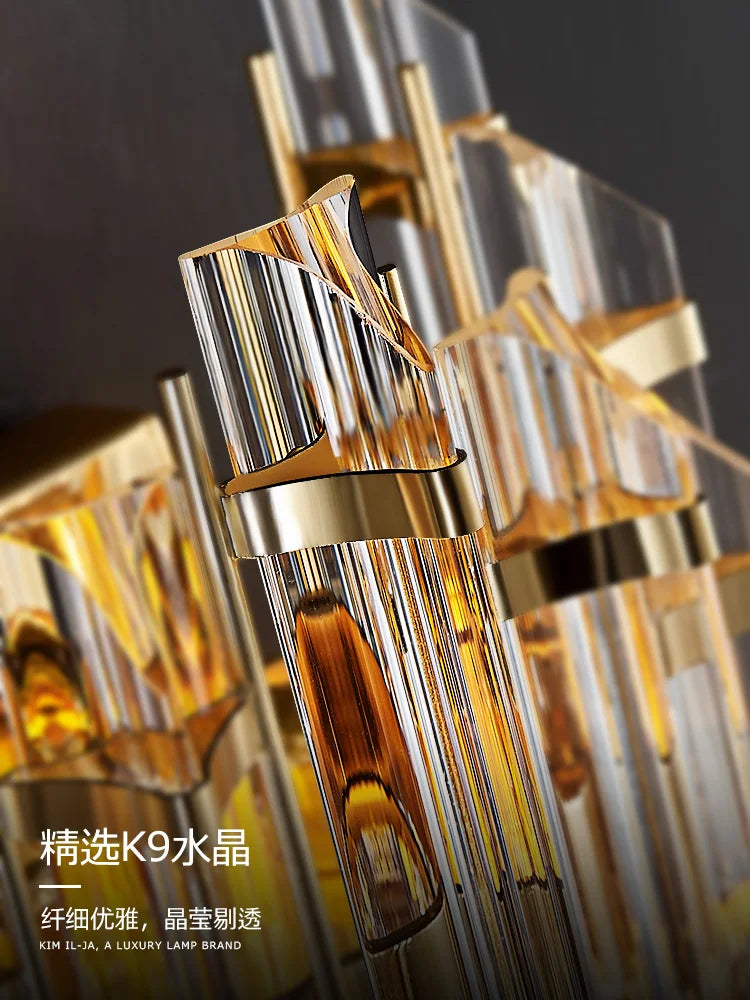 Afralia™ Crystal Wall Lamp - Luxury Living Room Bedroom Light