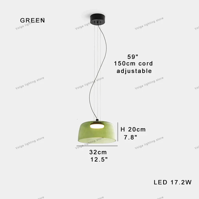 Afralia™ Nordic Glass Pendant Lights - Dimmable LED Ceiling Lamps for Dining Room