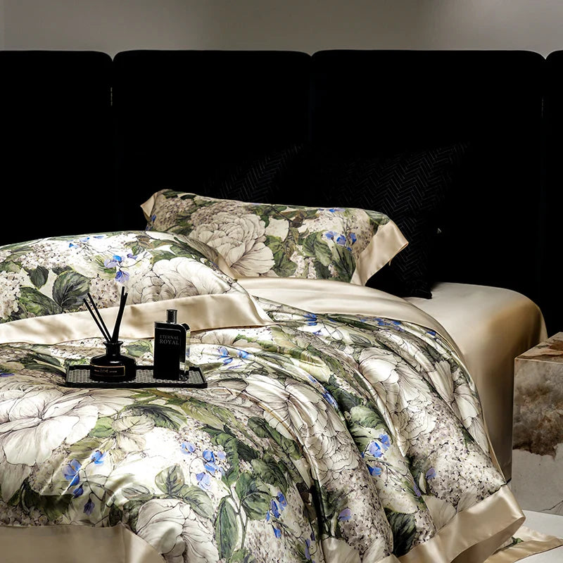 Afralia™ Silk Modal Digital Printing Bedding Set for Luxurious Comfort