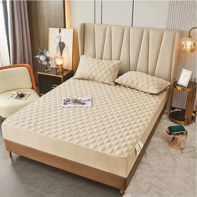 Afralia™ Soft Anti-Slip Fitted Bed Sheet with Thick Stitching – Cozy, Machine Washable Mattress Cover