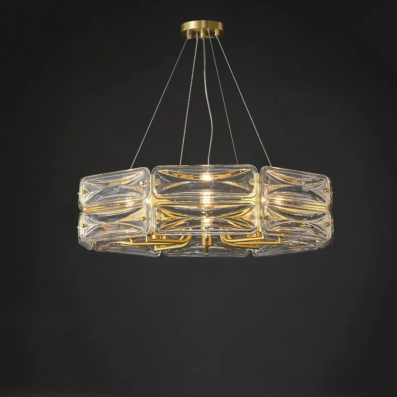 Afralia™ Gold Crystal Chandelier Ceiling Light for Luxe Home Decor