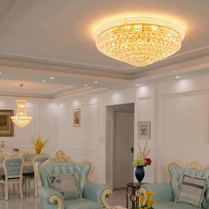 Afralia™ Crystal LED Ceiling Chandelier for Modern Living Room & Dining Room Lighting