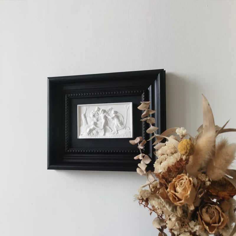 Afralia™ Abstract Figure Relief Sculpture Decorative Painting Wall Decoration