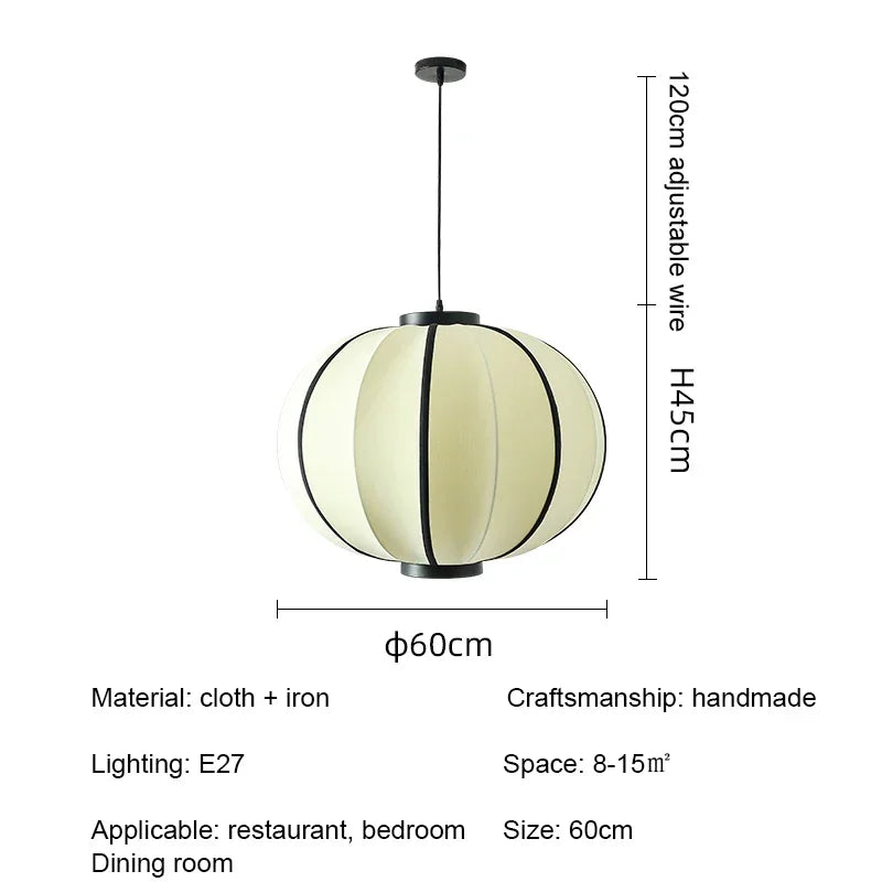 Afralia™ Modern Fabric Art LED Pendant Lights for Home Decor Hanging Lighting Fixture