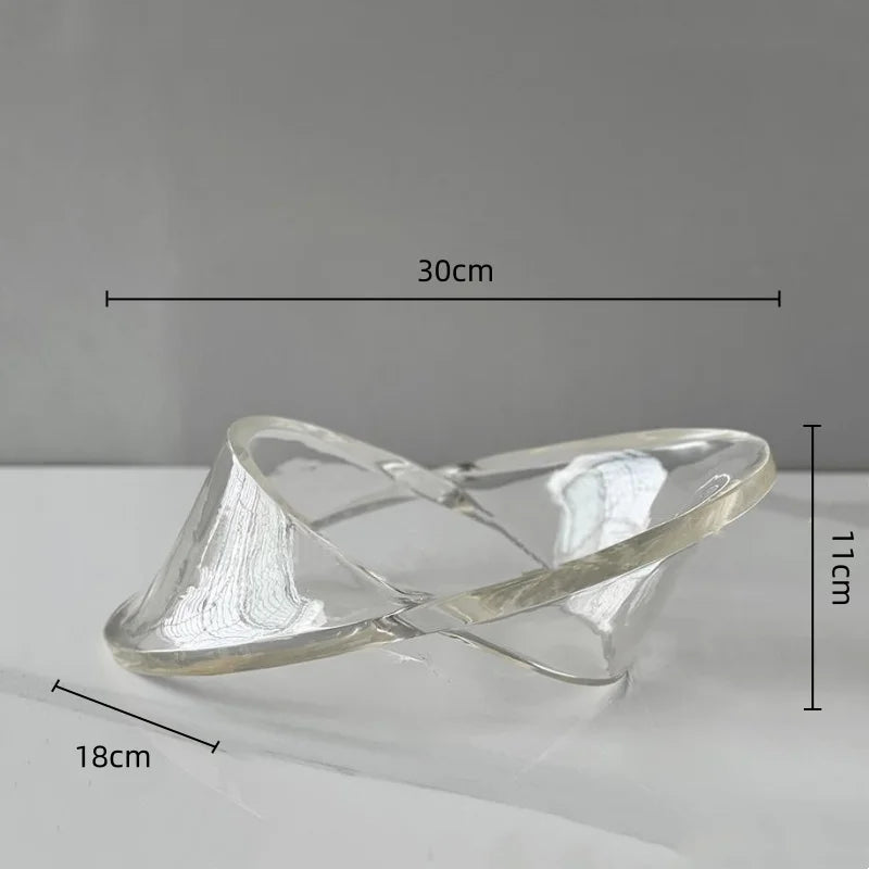 Afralia™ UFO Geometric Acrylic Decorative Item - Abstract Handicrafts Figurine