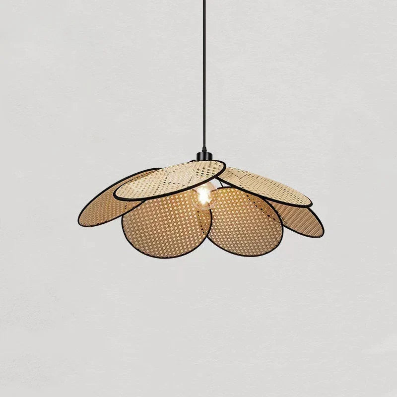 Afralia™ Petal Rattan Pendant Lamp: Stylish Lighting for Kitchen, Living Room & Tea House