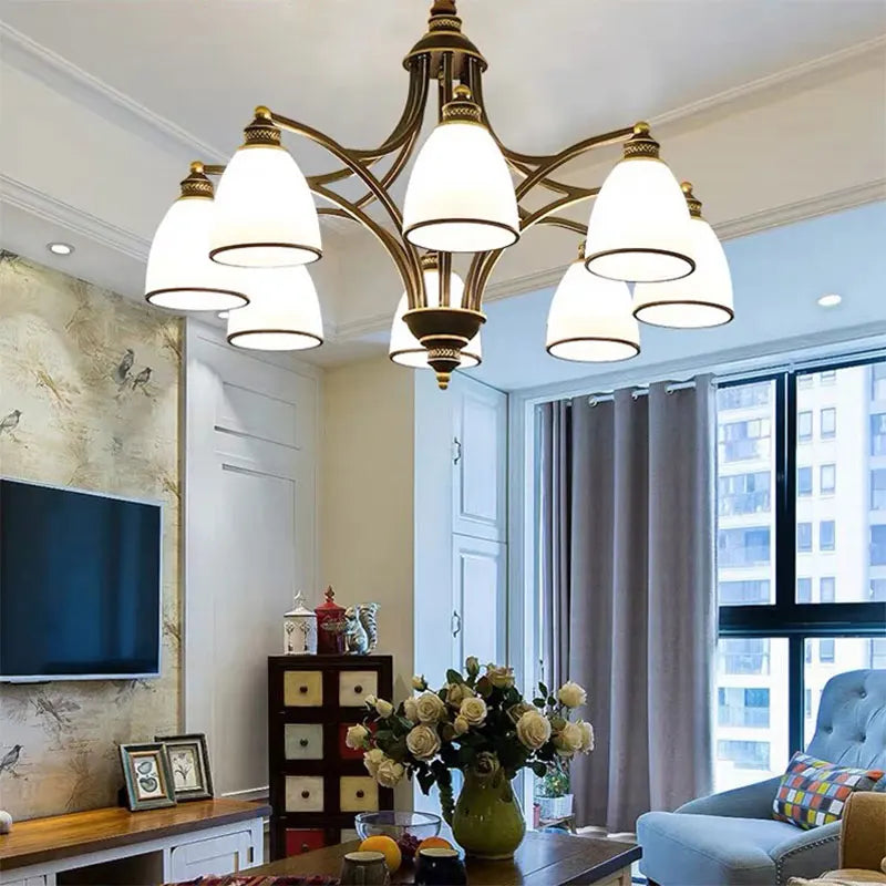 Afralia™ Retro Kitchen Pendant Chandelier Indoor Lighting for Living Room, Dining Room & Bedroom