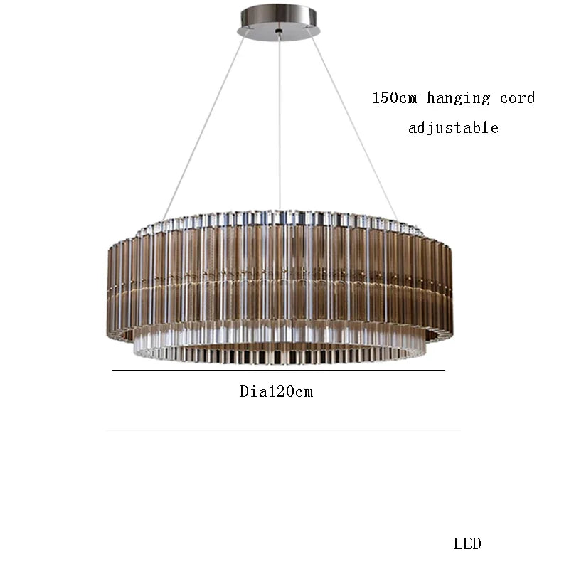 Afralia™ Postmodern Brown Glass Chandelier Lighting - 2025 New Design