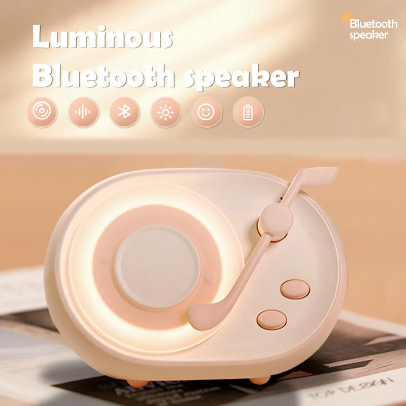 Wireless Bluetooth Speaker Night Light by Afralia™: Vintage Music Player Atmosphere Decor