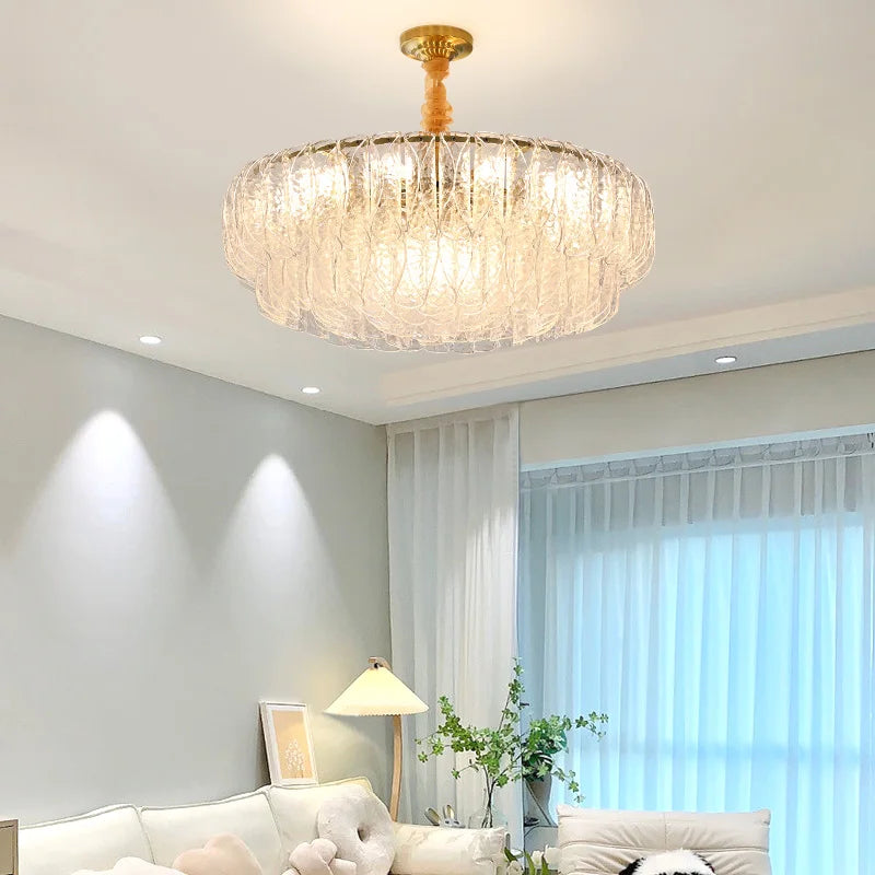 French Shell Crystal Chandelier by Afralia™ - Modern Elegant Lighting for Living Room, Bedroom, and Dining Room