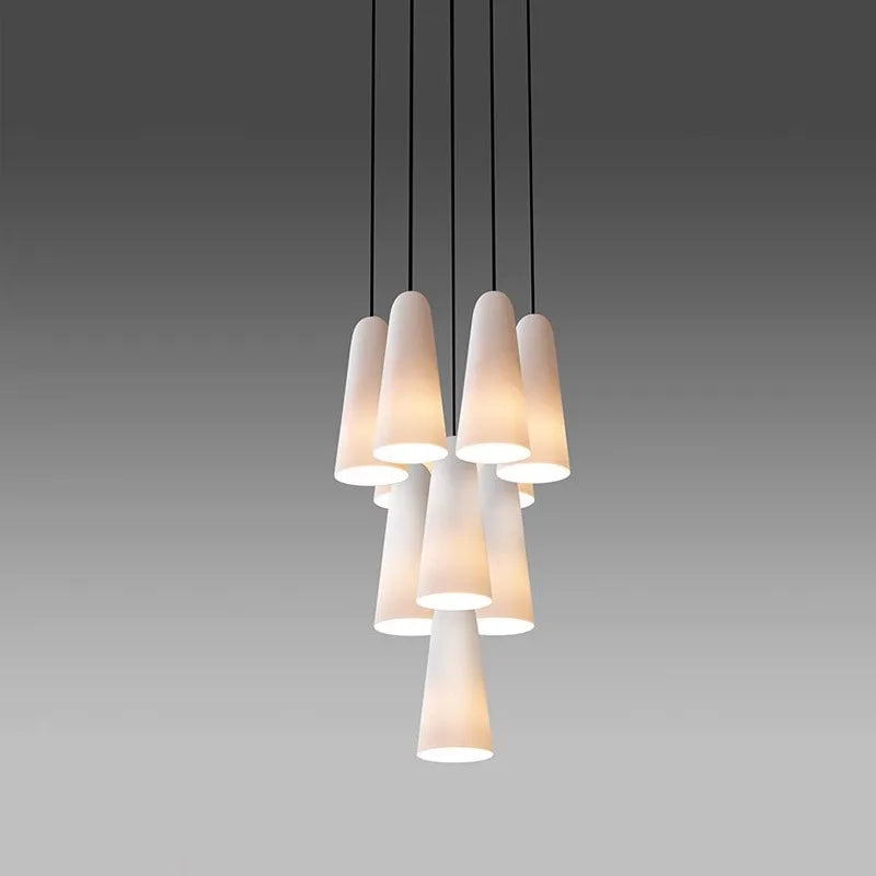 Afralia™ White Glass Chandelier Luxury Ceiling Light Fixture for Elegant Dining Room Decor
