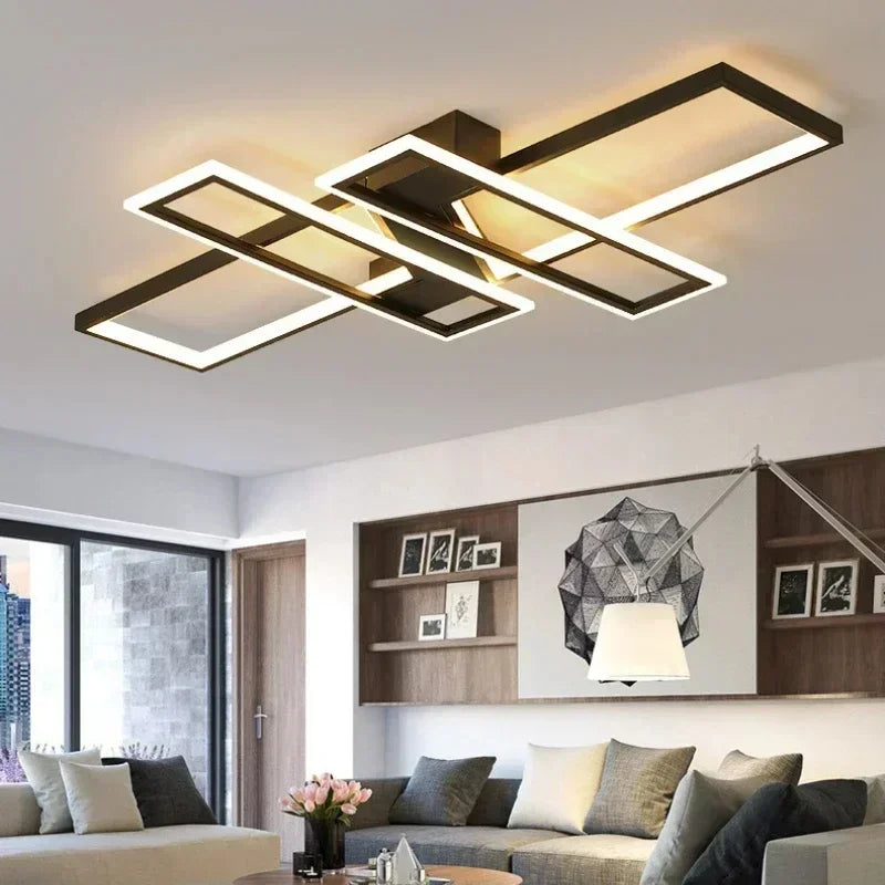 Afralia™ Nordic Ceiling Chandelier for Dining Living Room - Dimmable Minimalist Lighting Fixture