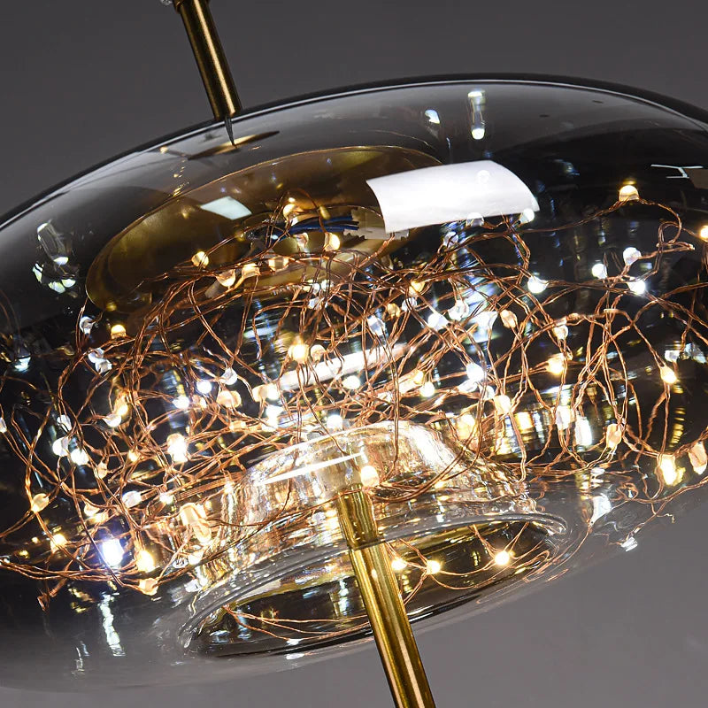 Afralia™ LED Starry Sky Pendant Lights Luxury Living Room Lamps