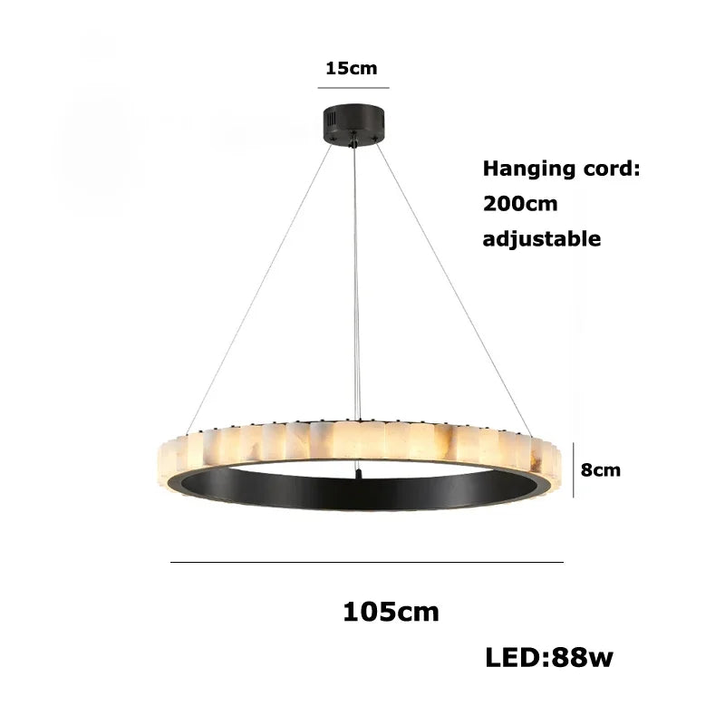 Afralia™ Postmodern Gold Marble Chandelier Light - Dimmable Nordic Pendant for Living Room