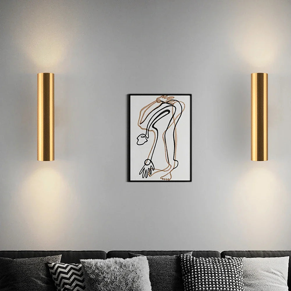 Afralia™ Double-Headed Cylindrical Wall Lights - Modern 14W COB LED Indoor Lighting