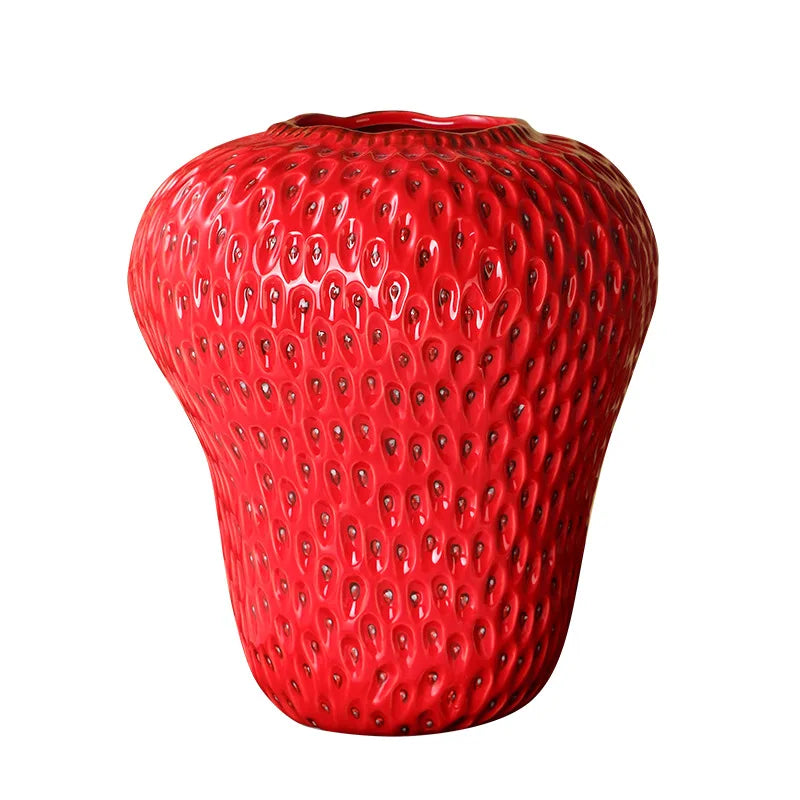 Afralia™ Strawberry Vase: Ceramic Kids Room Decor & Flower Pot - Home & Floral Accessory