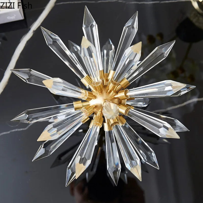 Afralia™ Crystal Sea Urchin Sculpture: Abstract Metal Artwork Desk Decoration