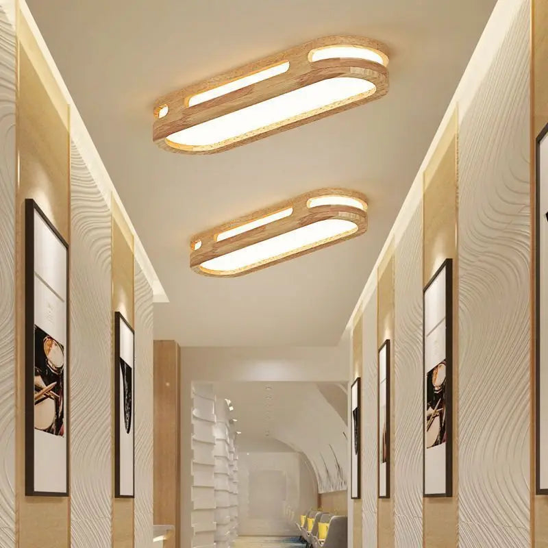 Afralia™ Wooden LED Wall Lamps for Home Indoor Lighting