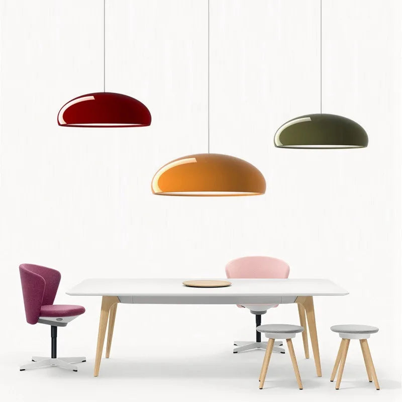 Afralia™ Macaron Round LED Pendant Light: Modern Nordic Decor for Home, Dining, Living, Caffee