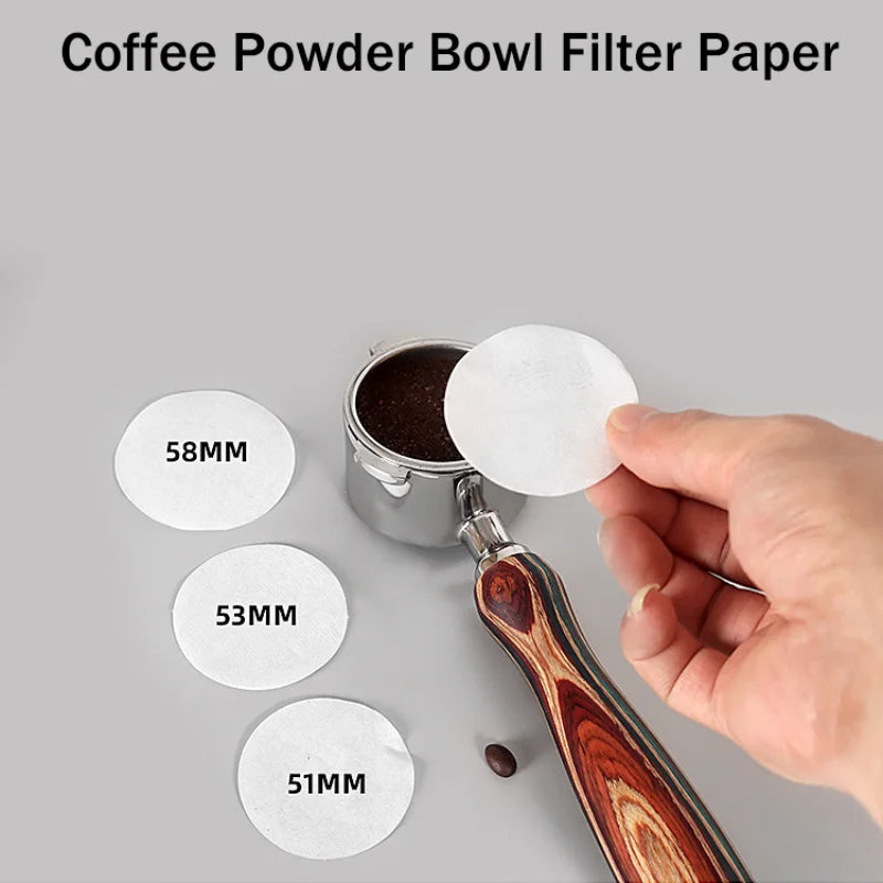 Afralia™ Coffee Filter Papers for 51/54/58mm Espresso Portafilter Basket - 100 Pack