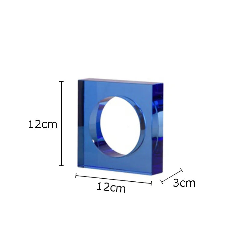 Afralia™ Geometric Crystal Arch Glass Sculpture Desk Decoration Ornament