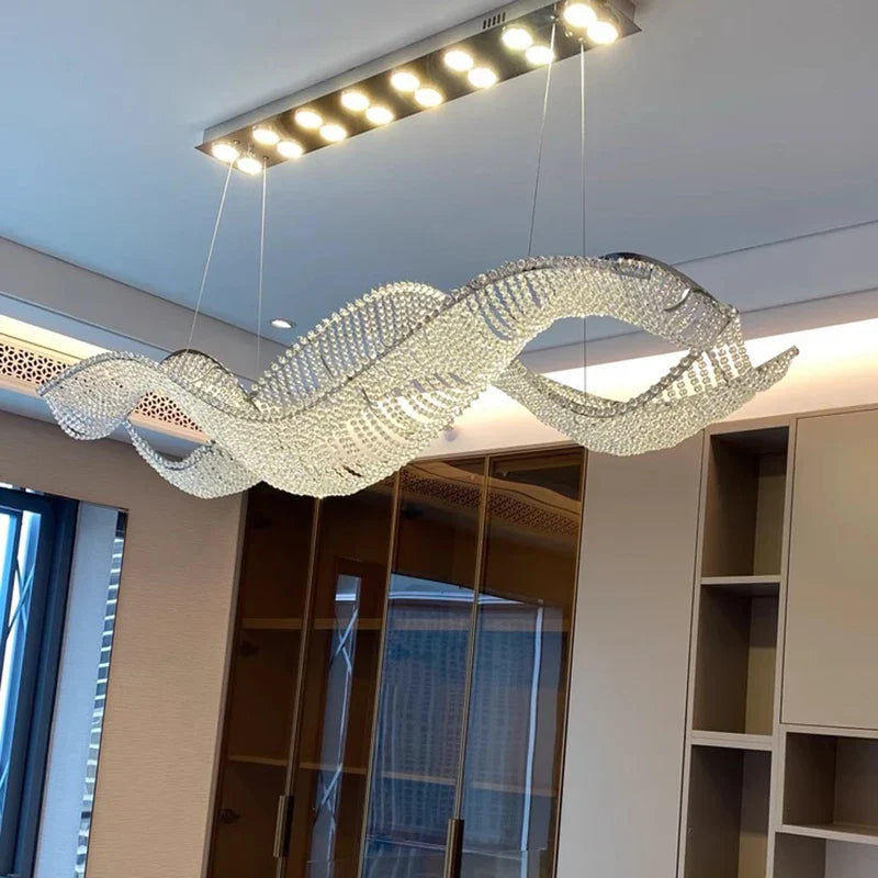 Afralia™ LED Pendant Chandelier Light for Living and Dining Room Decor