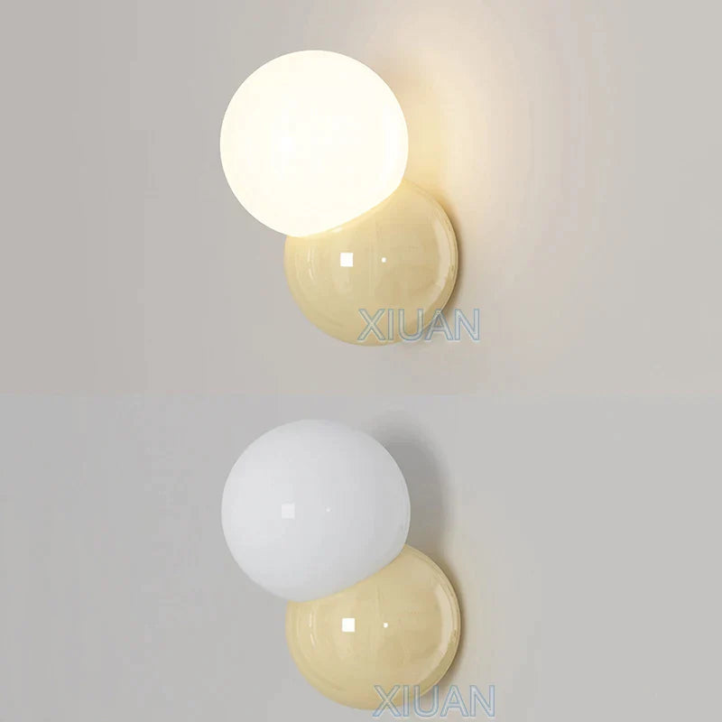 Afralia™ Nordic Wall Lamps Cream White Yellow Bedroom Living Room Hallway Hotel Lighting