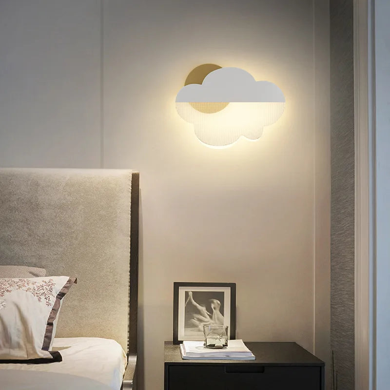 Afralia™ LED Cloud Shape Acrylic Wall Sconces for Bedroom & Children's Room