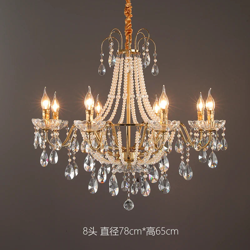 Afralia™ Retro Pearl Chandelier for Elegant Living Spaces