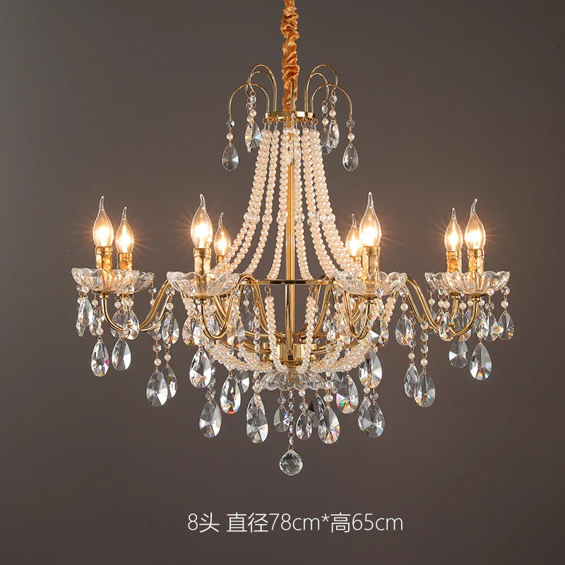 Afralia™ French Pearl Chandelier, Elegant Retro Design for Luxurious Living Spaces