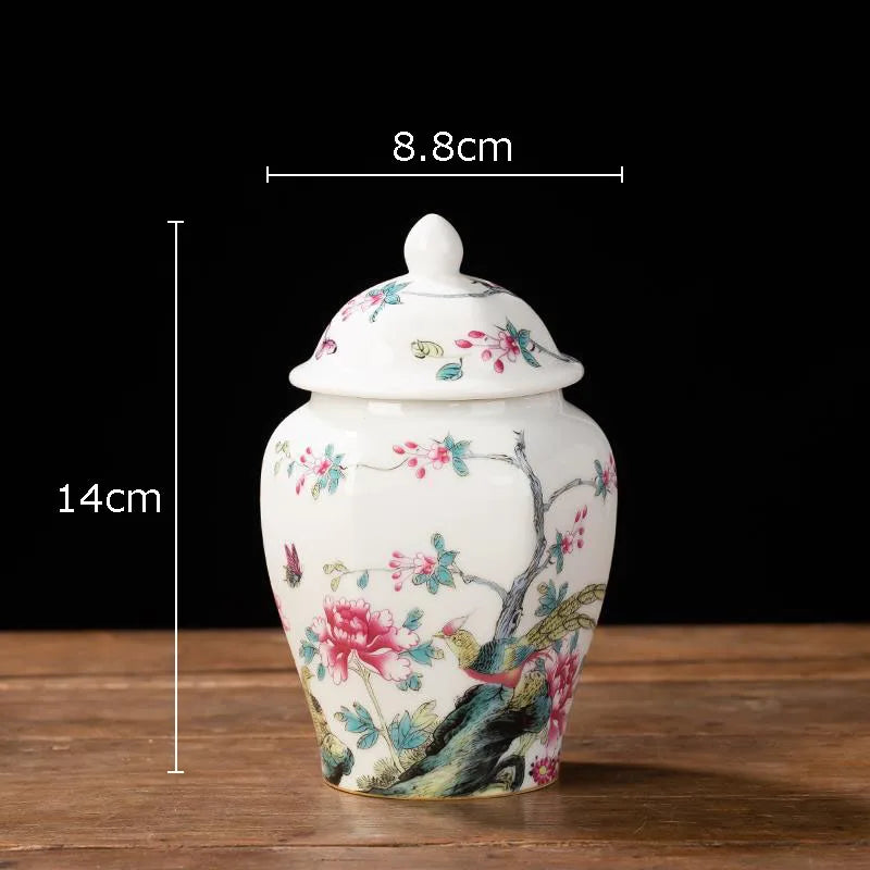 Afralia™ Blue White Porcelain Tea Canister Organizer Box Coffee Container Caddy Jar